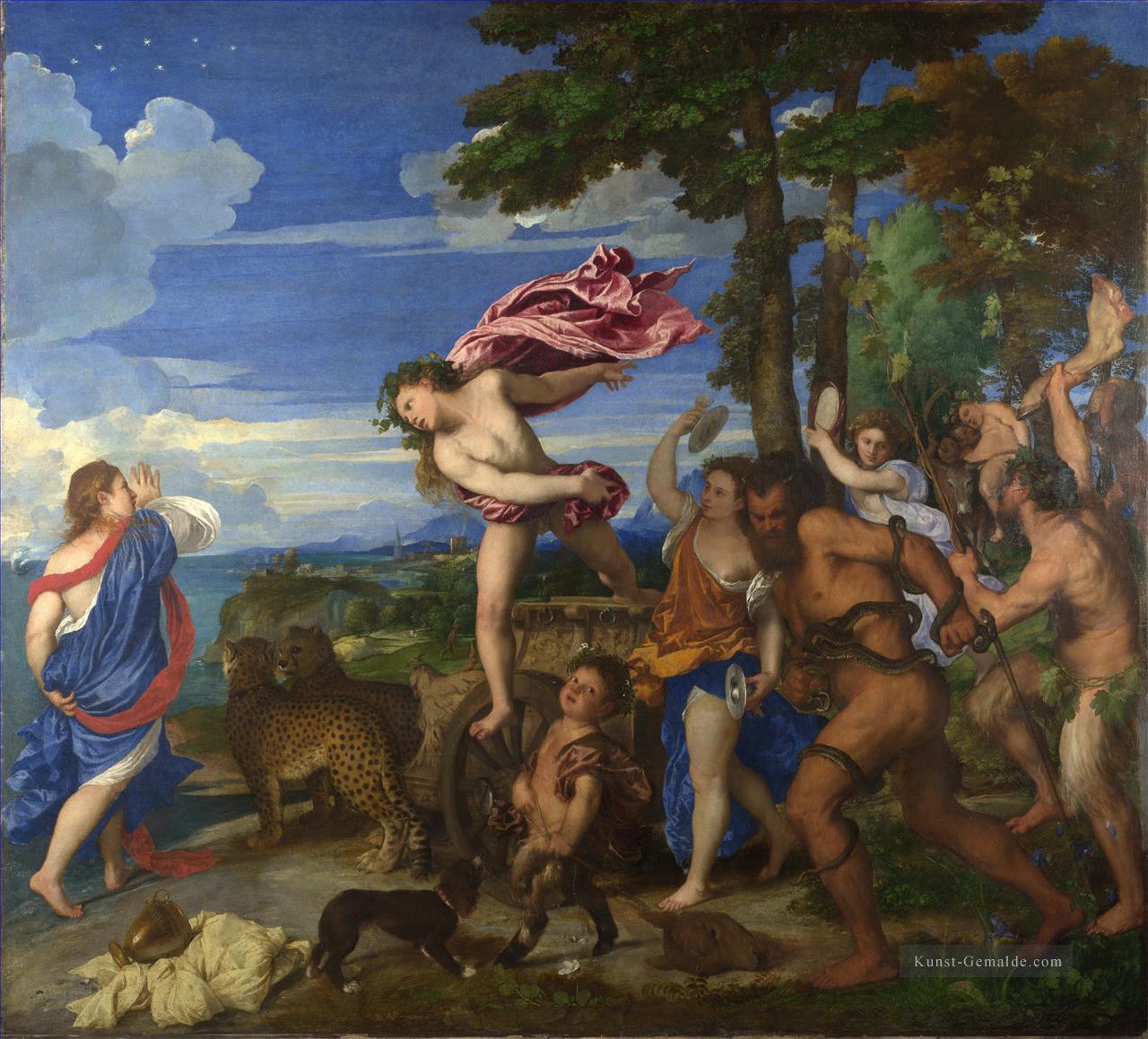 Bacchus und Ariadne Tizians Ölgemälde